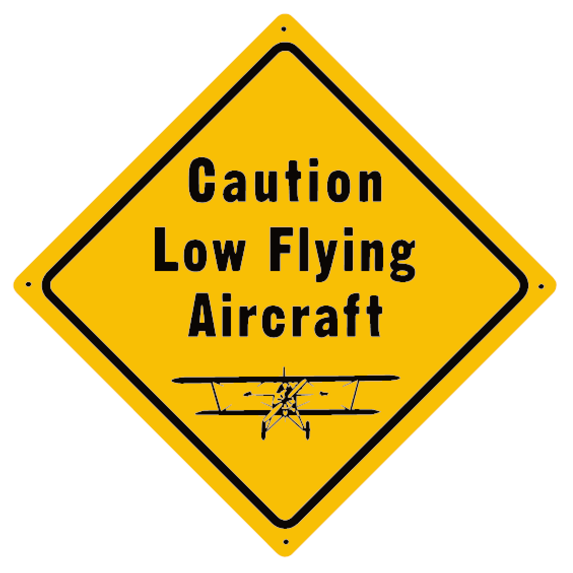 (image for) Caution Low flying aircraft 1
